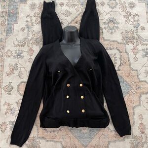 Chloe Black Vintage Jumpsuit with Gold Buttons